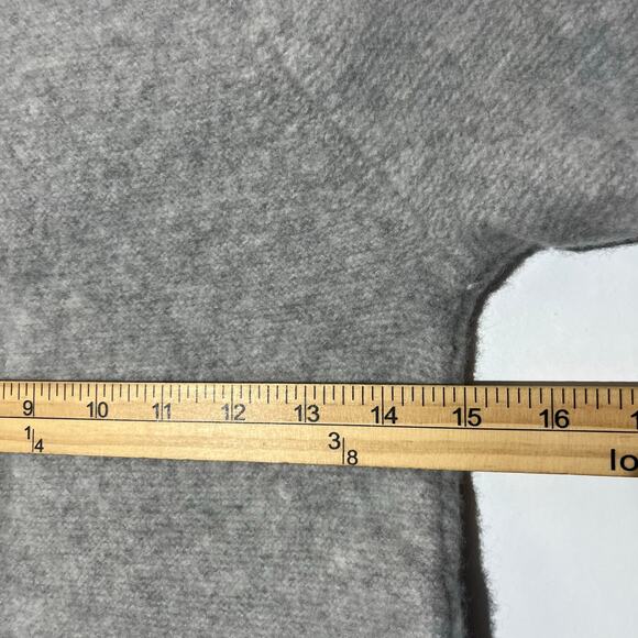 Kein Pure Merino Wool Crew Neck Gray Button Up Back Pullover Sweater Women’s S - Picture 6 of 7